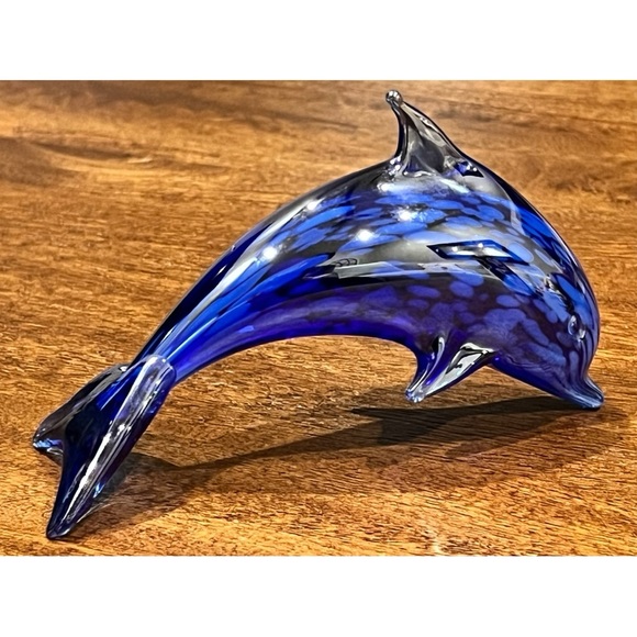 Blue Glass Dolphin Figurine - Picture 3 of 6
